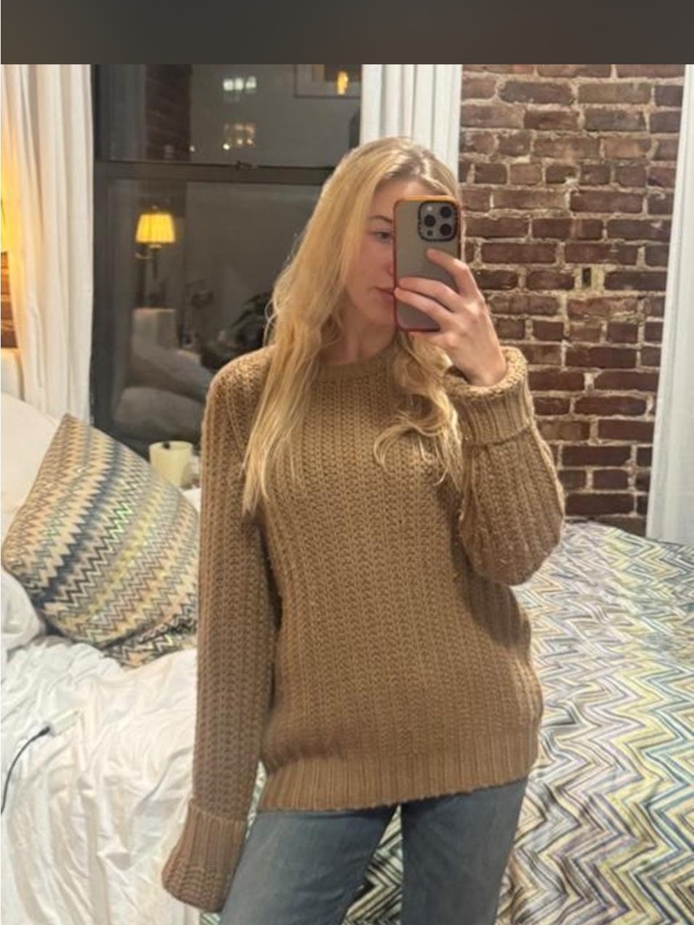 Vince Camel Ribbed Crewneck Sweater